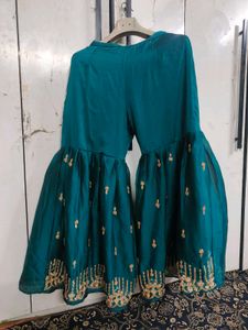 Beautiful Emerald Green Embroidered Gown