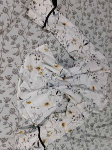 Floral Print V-Neck Tunic Top
