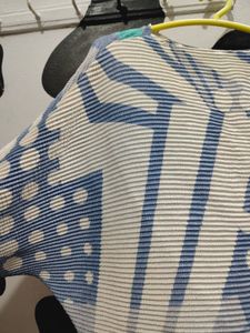 Unique Pleated Abstract Print Top