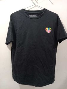 Moda Rapido Black Love Heart T-Shirt