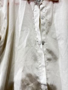 Cream White Button-Up Shirt