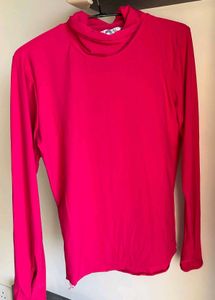 Vibrant Pink Mock Neck