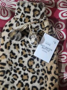 Fuzzy Leopard Print Hot Water Bottle