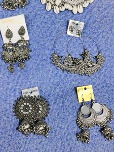 Combo of 10 Assorted Oxidised Earrings Set