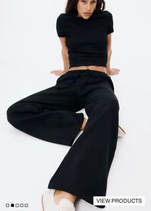 Black Wide Leg Lounge Pants