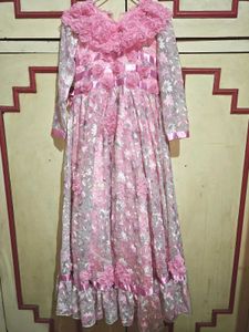 Beautiful Pink Floral Floor Length Gown dress