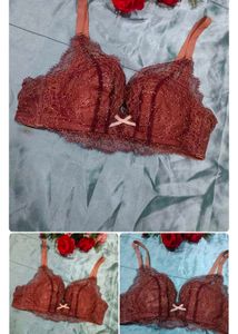 Lace Trimmed Bra &amp; Panty Set