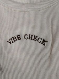 White "Vibe Check" Tank Top