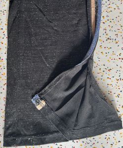 Sparkly Black Wide Leg Pants