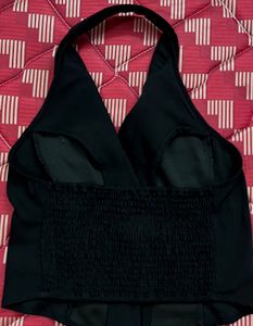 Chic Black Halter Vest