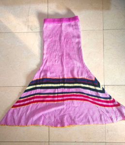 Striped Pink fish cut skirt 🌸💒🍠🌺🎗️