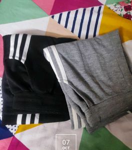 Classic Striped Sweatpants (Black & Grey)
