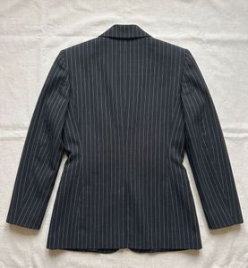 Chic Striped Women’s Formal Coat