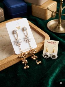 Elegant Drop Earrings with Pearls