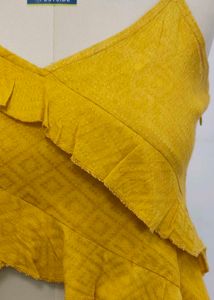 Yellow Ruffled Cami Top