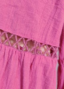 Boho Tiered Pink Midi Dress