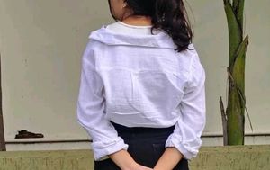 Classic White Linen Button-Down Shirt