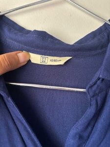 Chic Navy Blue Shirt Dress