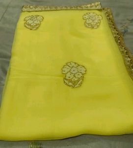 Beutiful Gorgeous Light Yellow Saree