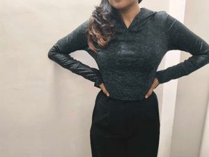 Gray Long Sleeve Hoodie