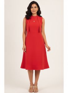 Retro Red Sleeveless Dress