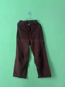 Stylish Brown Wide-Leg Jeans