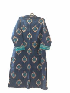 Gold-blue Kurta