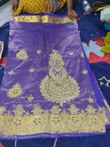 Violet Colour Pure Pattu Saree From Kanchipuram ✨✨