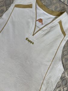 Kappa White Sleeveless T-Shirt