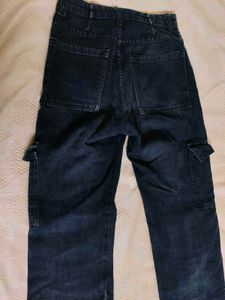 Black Cargo Jeans