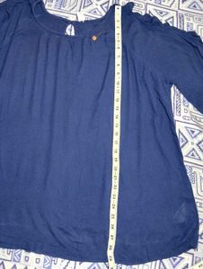 Navy Blue Cold Shoulder Top