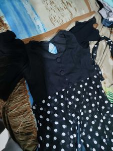 Chic Polka Dot Midi Dress