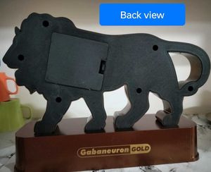 Lions Mechanical Table Clock