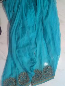 Embellished Teal Kurta