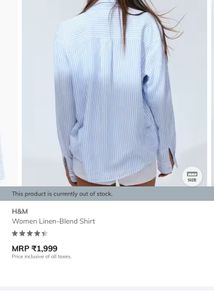 H&amp;M Blue Striped Shirt38 cover or shirt