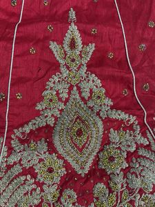 Stunning Red &amp; Gold Embroidered gown