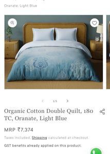 Spaces Classic Corner Double Bed Quilt