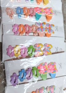 Cute Bow &amp; Flower Hair Clips Set of 5
