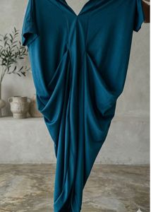 Stylish Deep Teal Blue Kaftan Style Dress