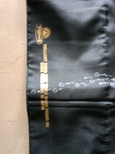 Elegant Black Sareewith Rice Grain Print