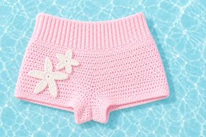 Crochet Pink Short with Starfish
