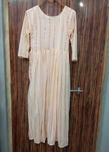 Elegant Peach Ethnic Gown