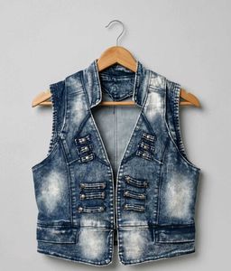 Vintage Retro Acid-Wash Denim Jacket