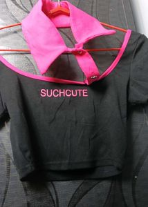 Cute Black Crop Top