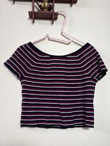 2 Chic Waffle Knit Puff Sleeve Tops (M/L) size