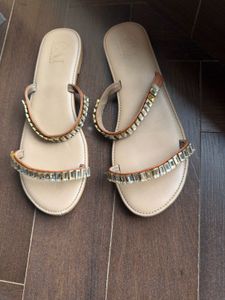 two strap embellished flats from Cai