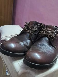 Lee Cooper Brown Leather Shoes Size UK10