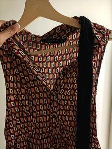 Zara Stylish Printed Sleeveless Dress