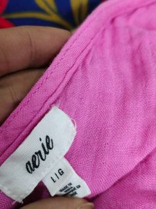 Cute Pink Tiered V-Neck Dress Open string back