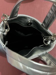 Chic Silver Mini Handbag